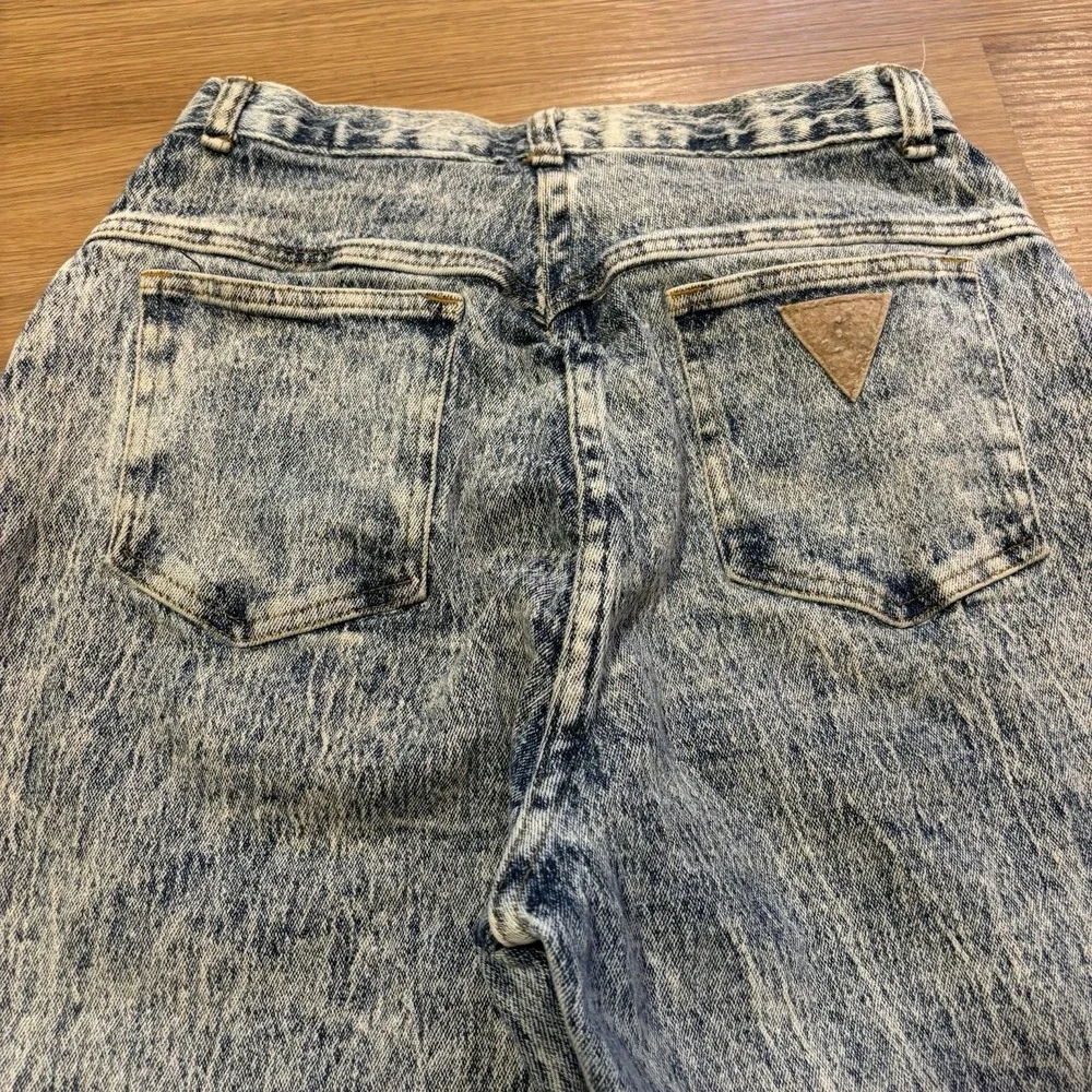 Vintage 80s Cap Ferrat Jeans Womens 11 (26x28) High Rise Acid Wash Ankle Bow USA